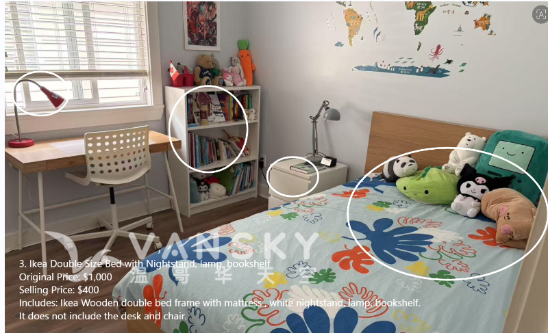 250526113457_12. Ikea Double Size Bed with Nightstand lamp bookshelf.png